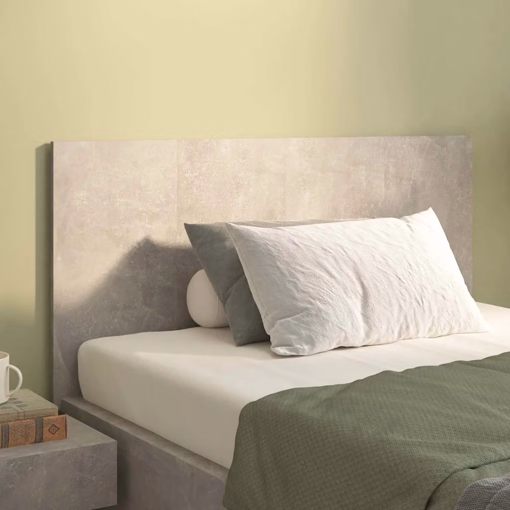 Testiera Letto vidaXL in Legno Multistrato Grigio Cemento L: 120 cm, P: 1,5 cm, H: 80 cm