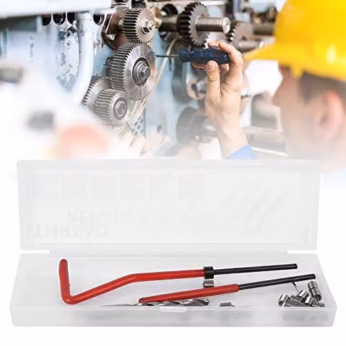 Kit di riparazione filettature M4 - 25 pezzi, confezionato in un contenitore di plastica trasparente - per la riparazione di filettature M4