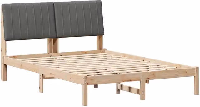 Letto matrimoniale | Letto per adulti | Struttura del letto Marrone 135 x 190 cm Pino massello
