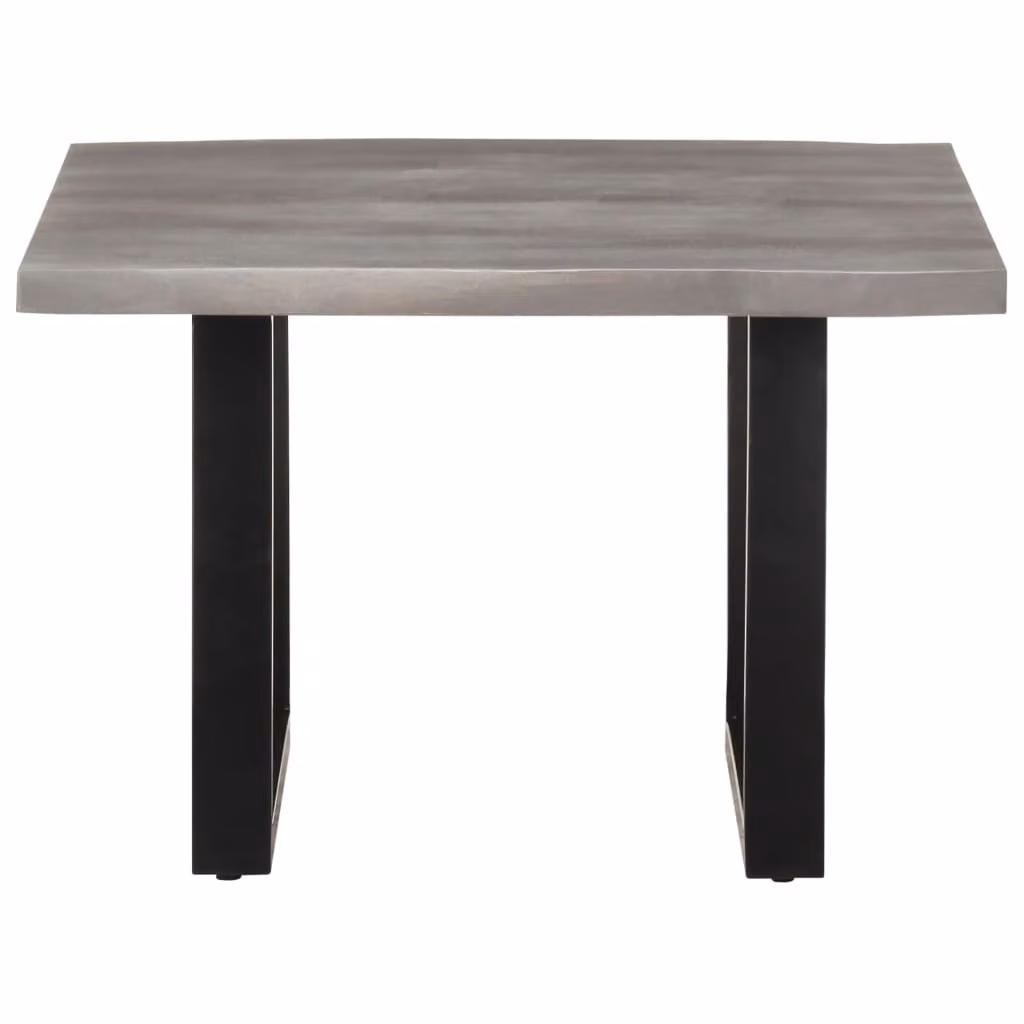 Tavolino da Salotto con Bordi Vivi 60x60x40 cm Massello Acacia