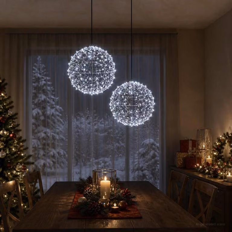 vidaXL Luce a punta di Natale 2 pz 600 LED Bianco freddo