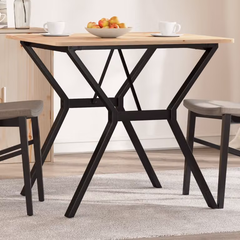 vidaXL Telaio a Y per Tavolo da Pranzo in Acciaio Verniciato Nero L/P/H: 70 x 70 x 73 cm