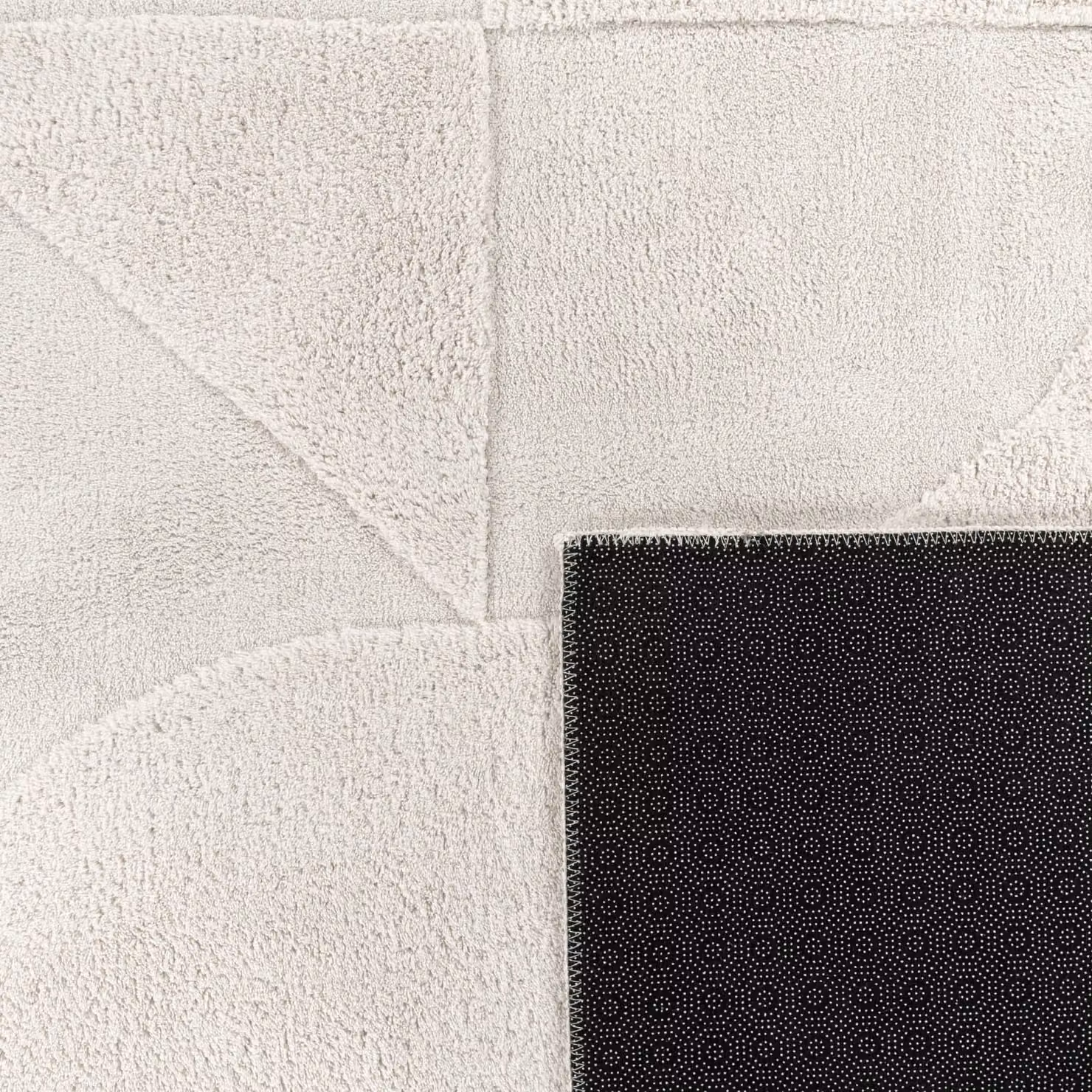 Tappeto moderno Tokko rotondo beige in poliestere Diametro: 120 cm – 3