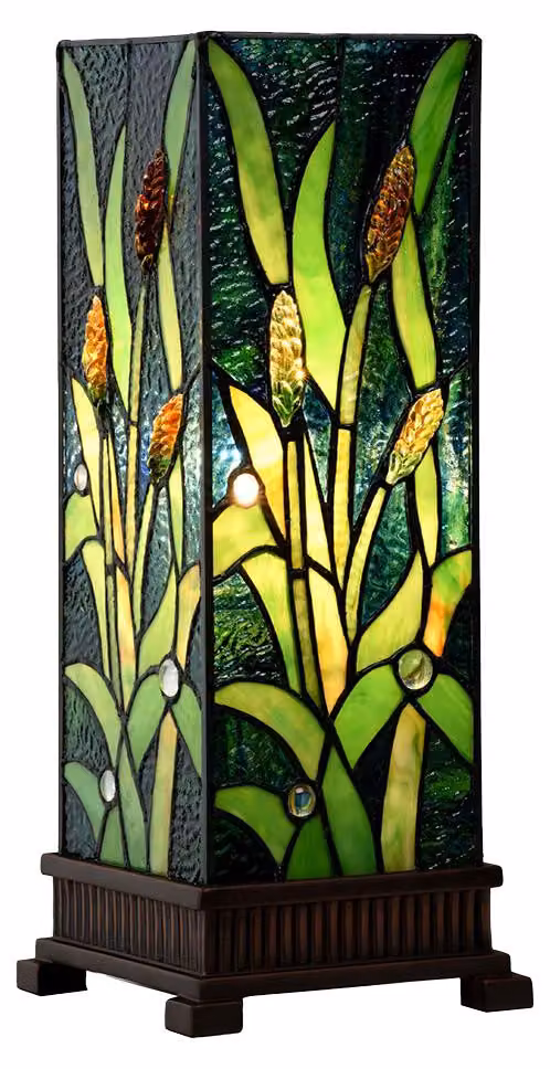 Lampada da tavolo Tiffany Clayre & Eef 18x18x45 cm in vetro verde