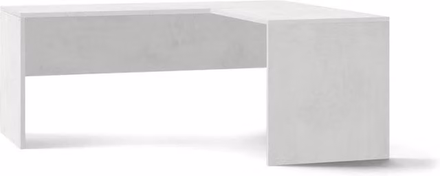 Scrivania Angolare Dx L180 In Kit Ossido Bianco cm 180x169x76h - Sarmog