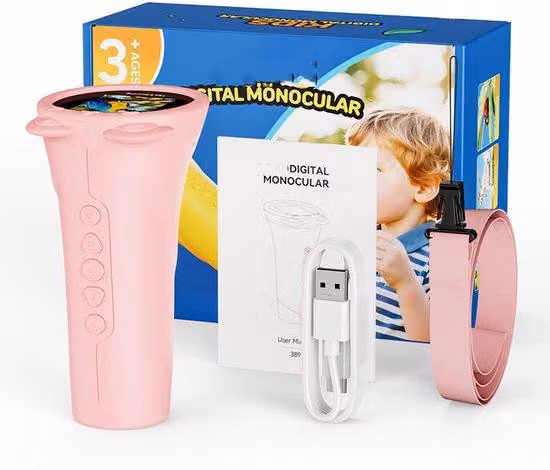 Fotocamera digitale per bambini - Schermo IPS da 2 pollici - Zoom ottico 10x - Fotocamera da 2 MP - Colore blu - Scheda SD da 32 GB inclusa