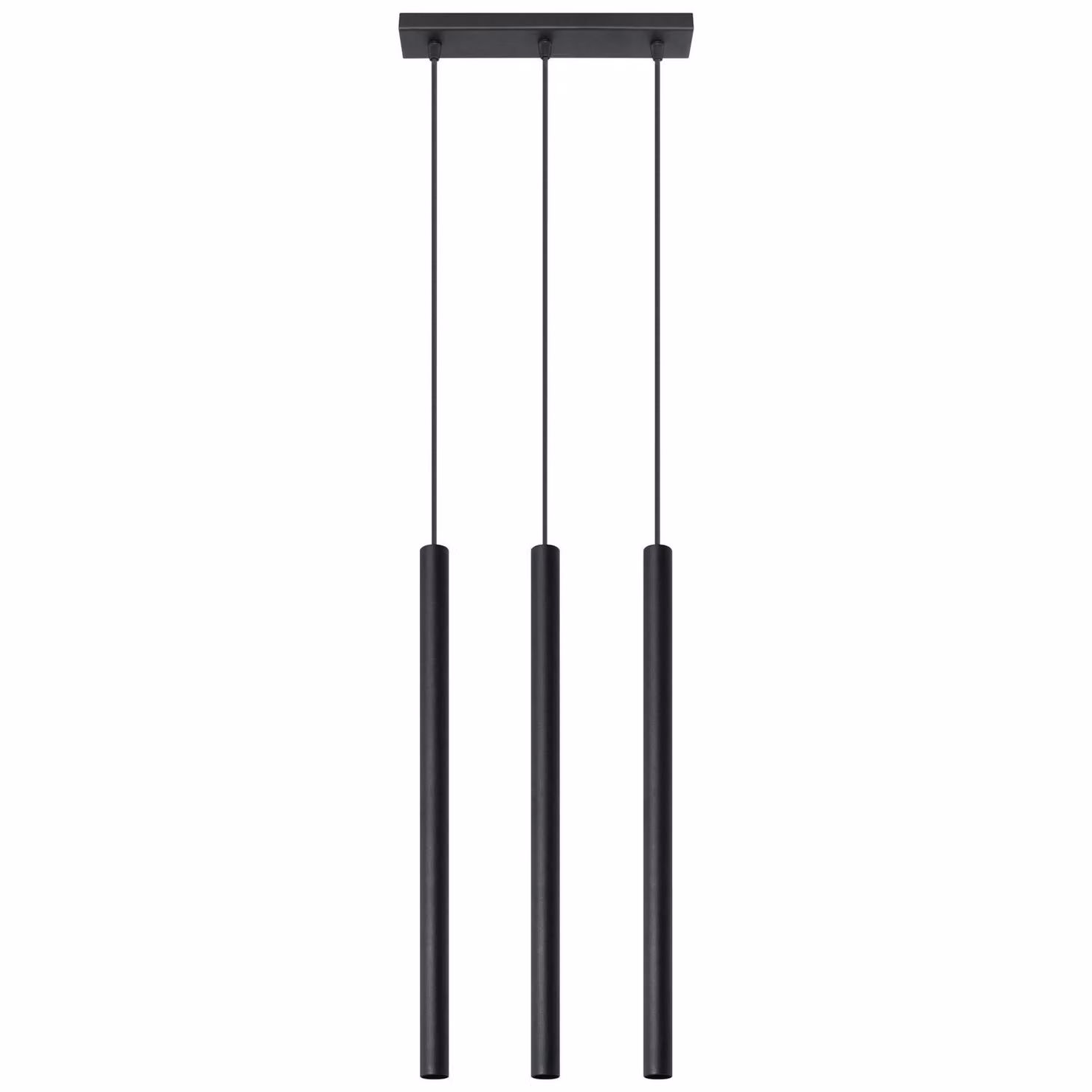 Lampada a sospensione PASTELO 3 nero 3xG9 8W acciaio 90x5x30cm Sollux Lighting