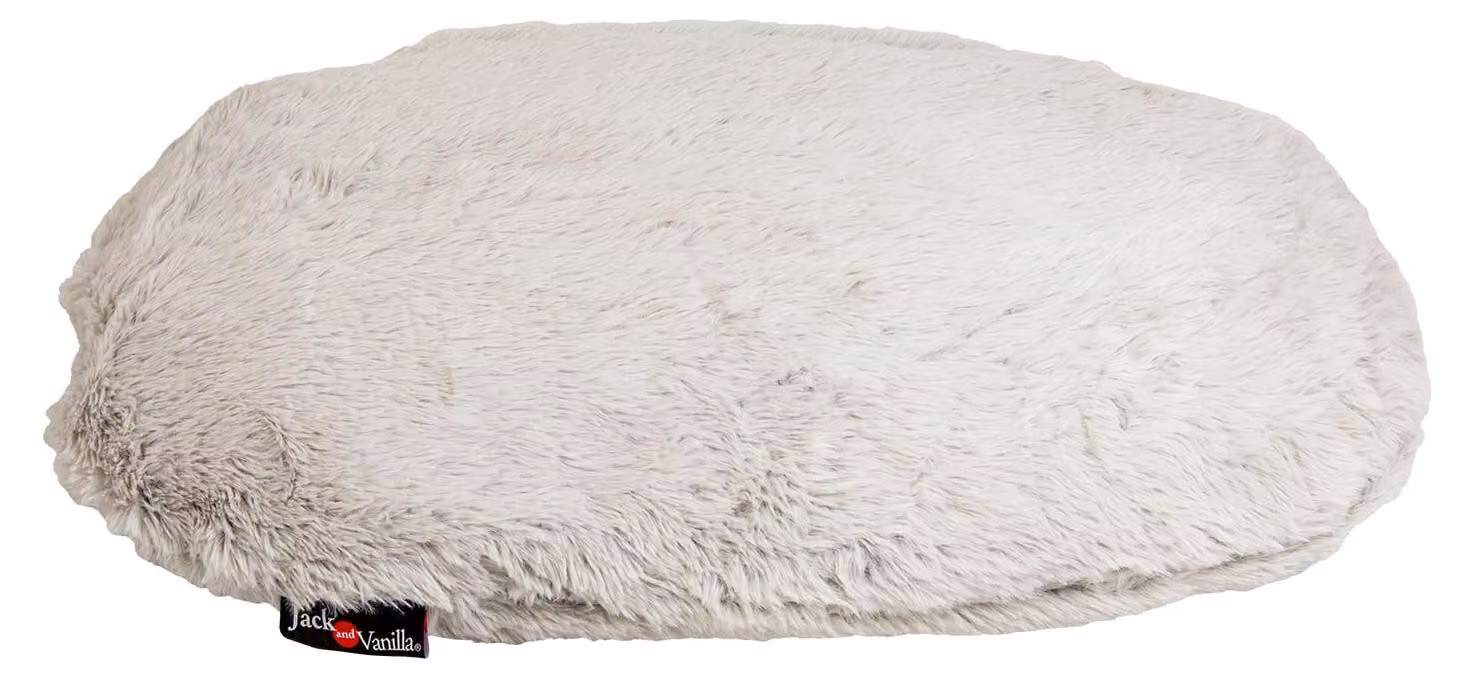 Cuscini ovali per cani, modello "conchiglia", colore grigio conchiglia, taglia S