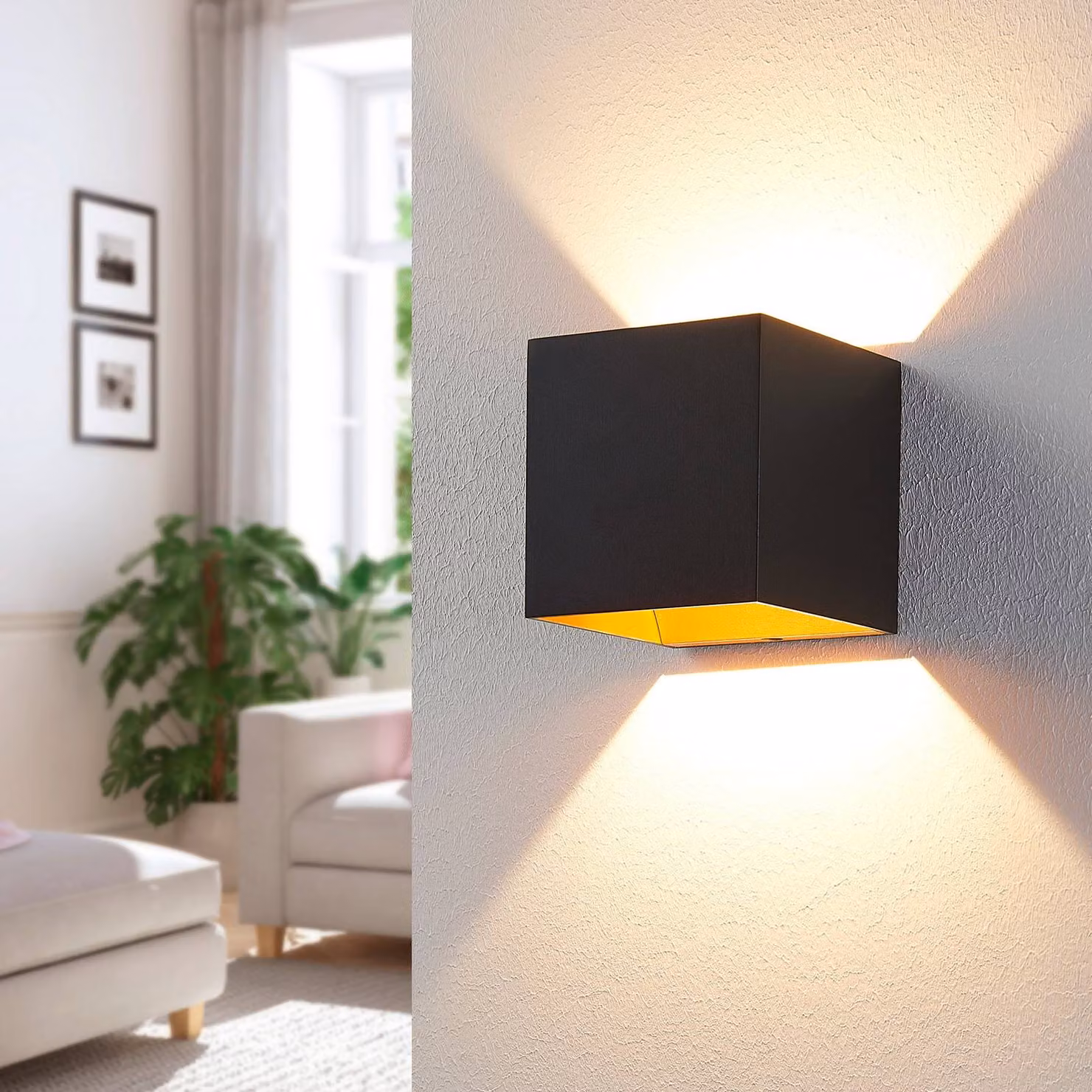 Applique da parete a LED Aldrina Arcchio, Nero, Corridoio, Alluminio, Moderno, Applique a LED
