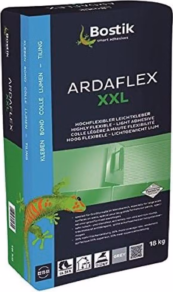 Bostik Ardaflex XXL Flex, adesivo per piastrelle, malta a letto sottile, sacco da 18 kg
