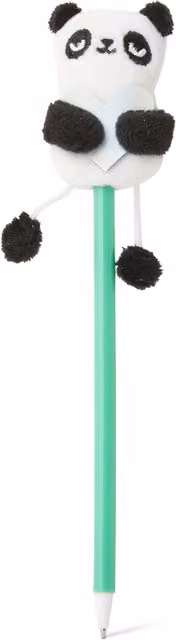 Penna a sfera Panda 3D dmail con inchiostro nero e dettagli multicolore in plastica