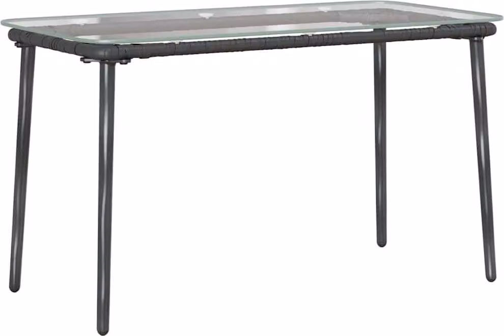 Tavolo da Giardino Nero 80 x 40 x 45 cm polyrattan