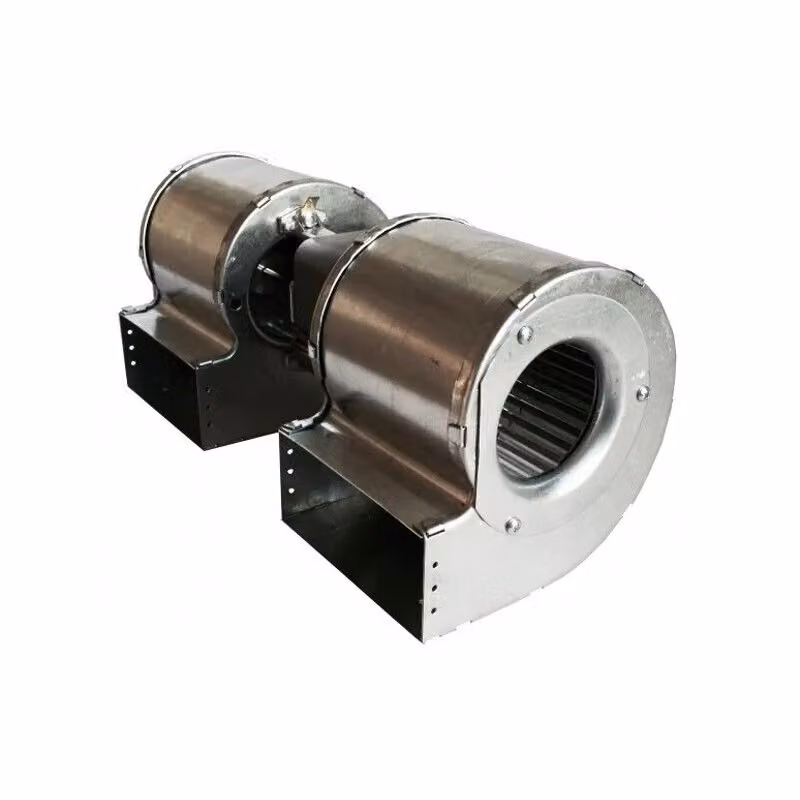 Ventilatore centrifugo a doppia aspirazione EMMEVI FERGAS 207700 CFD per stufa a pellet colore argento, Lunghezza: 303 mm, Bocchette: 2 x 108 x 50 mm – 2