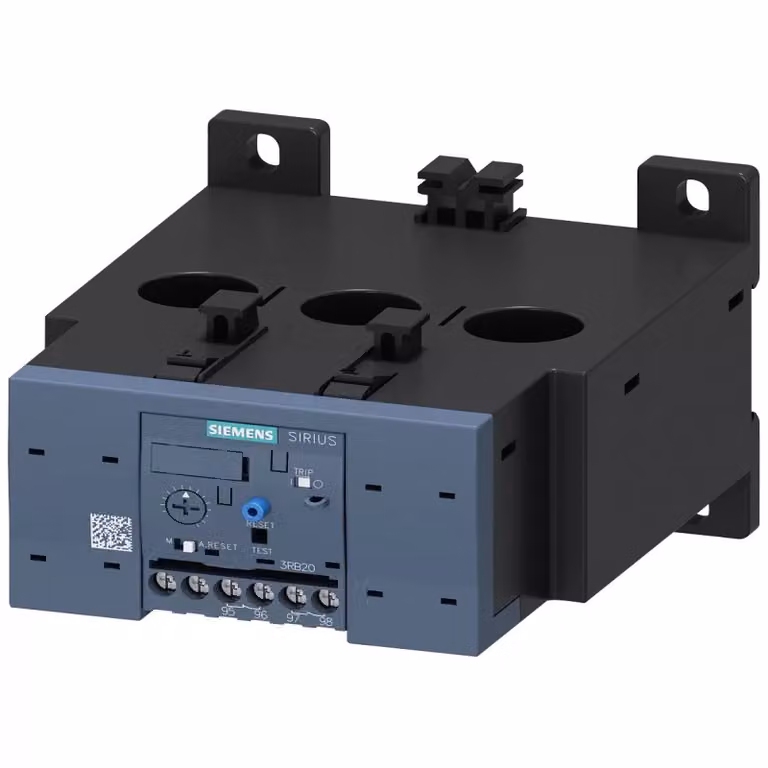 Relè di sovraccarico Siemens, 50-200 A, per protezione motori, S6, CLASSE 20, ripristino manuale-automatico 3RB20562FW2