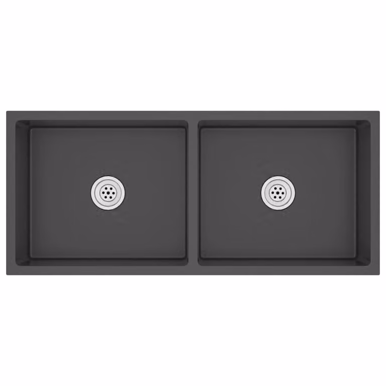 Lavello da Cucina Artigianale Nero in Acciaio Inox
