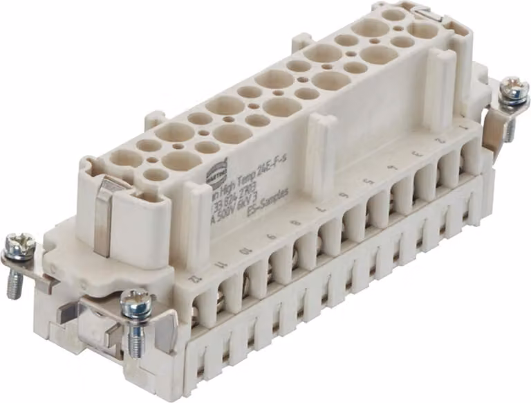 HARTING Han High Temp 24E inserto femmina (F) connessione a vite, 24 poli + PE 500 V, 16 A - 1 pezzo