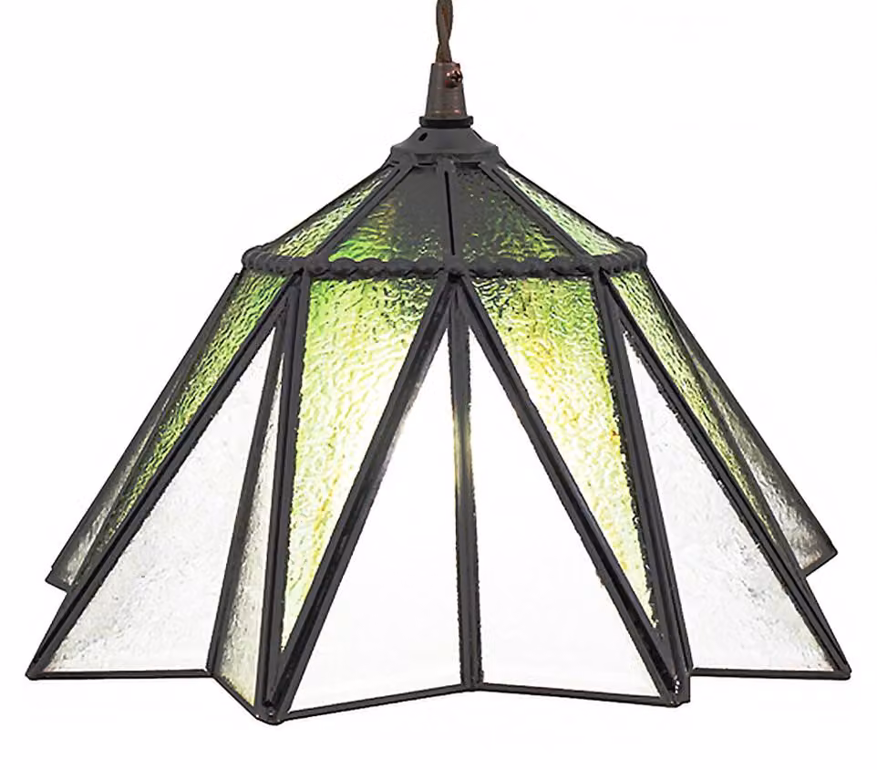 Clayre & Eef lampada a sospensione Tiffany Ø 31x107 cm vetro verde