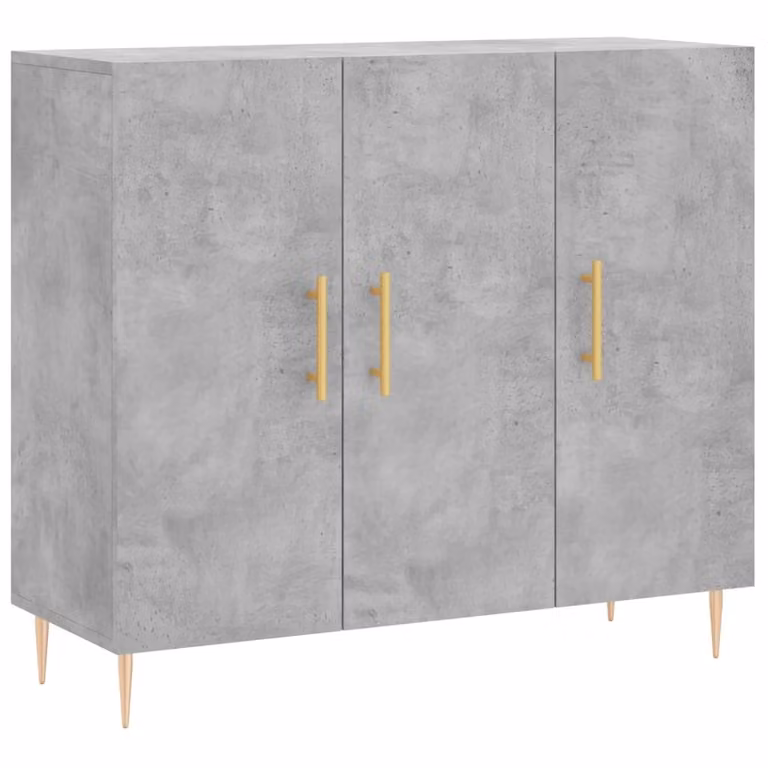 Credenza Grigio Cemento 90x34x80 cm in Legno Multistrato