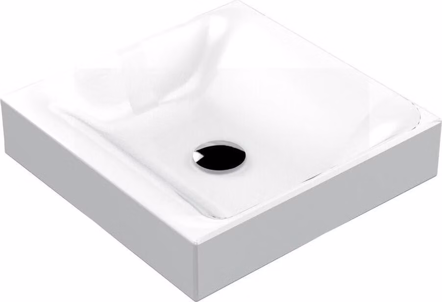 Sapho Kerasan Cento - Lavabo da appoggio, 450x450 mm, bianco 354401