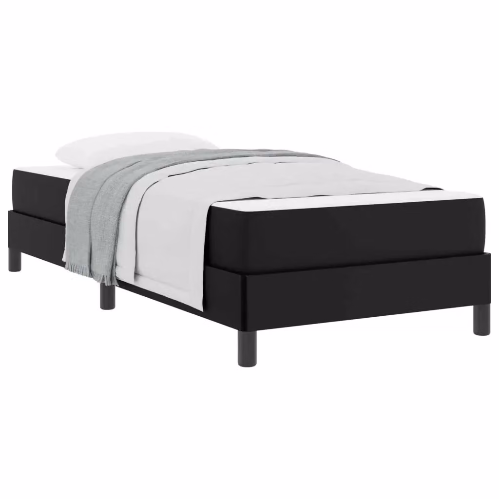 Struttura letto con materasso ibrido vidaXL in tessuto nero, L 100 x P 200 cm – 2