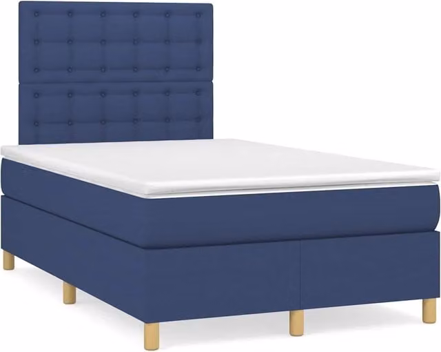 Giroletto a Molle con Materasso Blu 120x190 cm in Tessuto 3269964