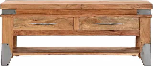 Tavolino da salotto | Tavolino da caff¨¨ | Tavolino da Soggiorno 110x52x45 cm in Legno Massello di Acacia