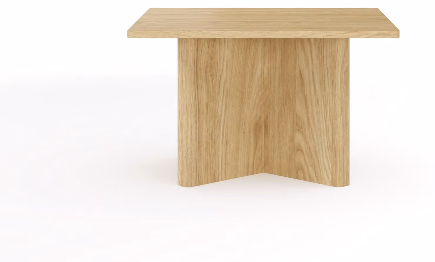Tavolino da caffè, legno di quercia oliato, 80 x 49 cm, altezza 4 x 80 cm