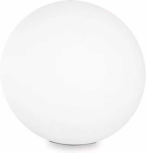 Piantana da giardino sferica Rossini in policarbonato bianco con attacco E27 e protezione IP65, diametro: 30 cm