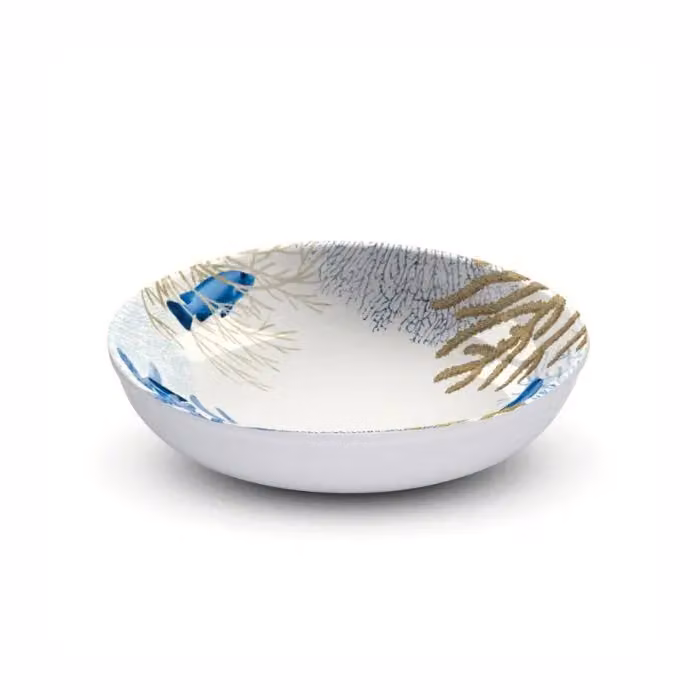 Piatto Fondo in melamina, Linea Corallo, diam. 22,5cm, 6 pezzi