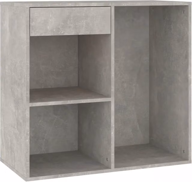 Armadietto per cosmetici moderno design pratico contenitore 80 x 40 x 75 cm in legno ingegnerizzato grigio cemento 02_0047951