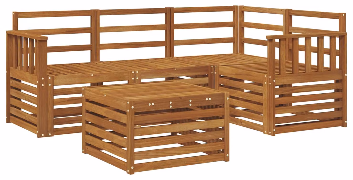 Set di divani da esterno 5 pcs Naturale