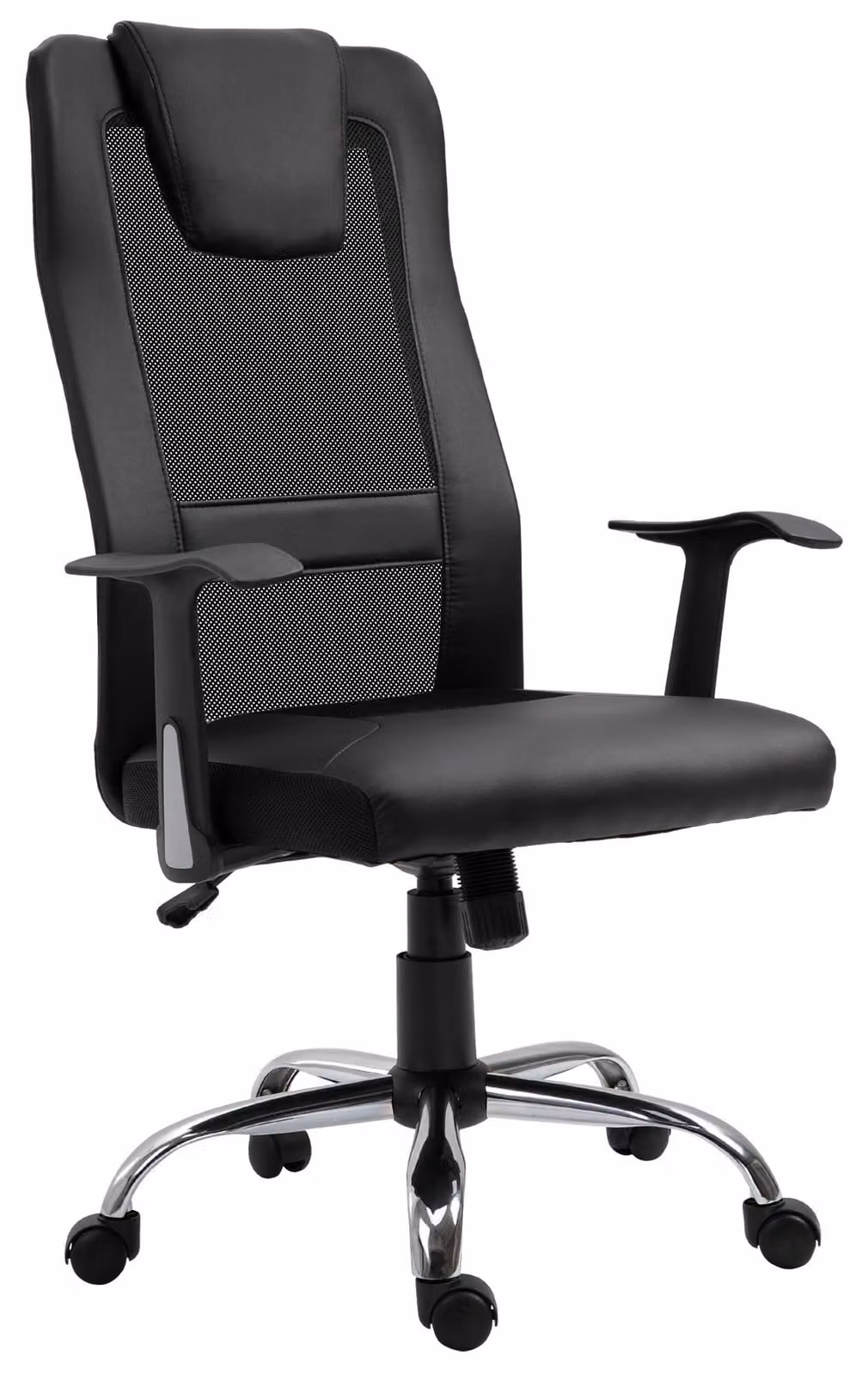 Vinsetto Vinsetto sedia da ufficio ergonomica in ecopelle nera 51 x 60,8 x 112 122 cm