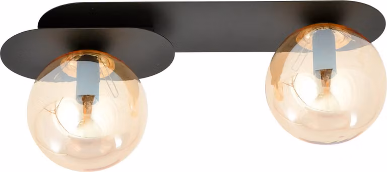 Lampada da soffitto Emibig 2xE14 40W PLAZA 2 NERO/MIELE 1120/2