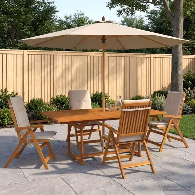 Set da pranzo da esterno con ombrellone 6 pz 4-Posti 3438534