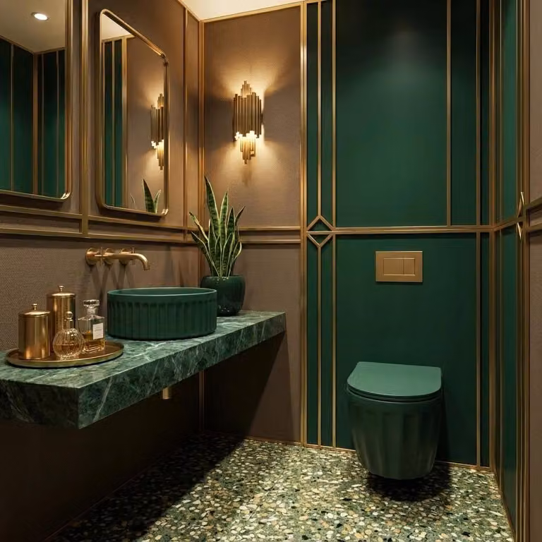 Set lavabo e WC sospeso WC sospeso Verde