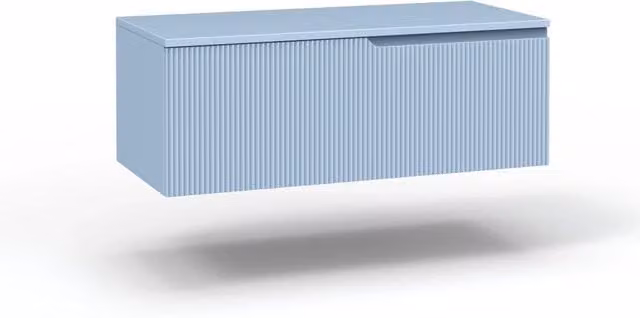 Base con top 1 cestone VENERE azzurro tiffany_100x45x37
