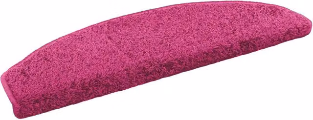 Set di 15 tappetini autoadesivi per scale vidaXL, antiscivolo e fonoassorbenti, in polipropilene, colore rosa, L 80 x P 24,5 x H 3,5 cm