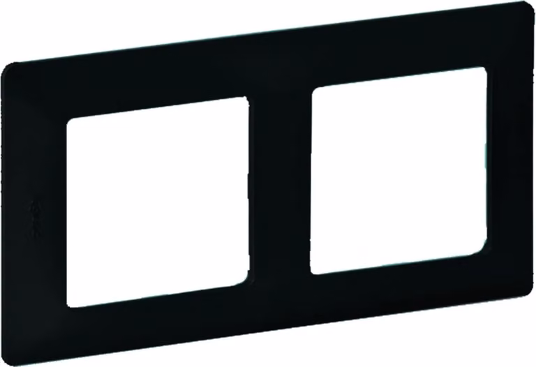 Legrand Valena Life, cornice doppia, nero, 1 pz.