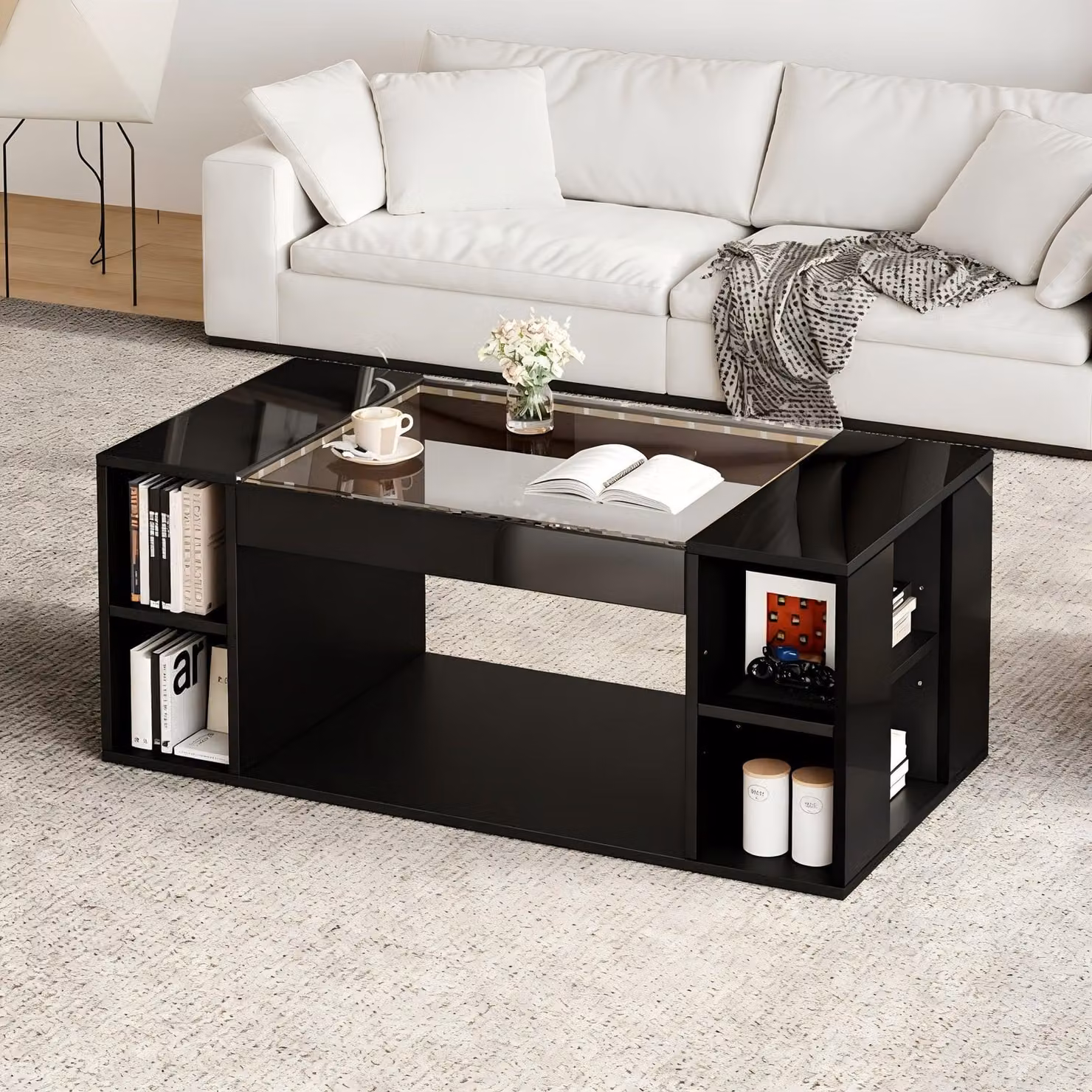 Tavolino in vetro - Tavolino da salotto, tavolino da caffè, tavolino ausiliario - Design moderno - Vetro temperato