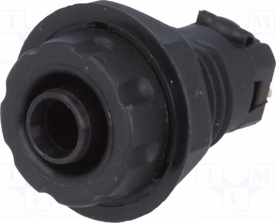 1 connettore nero, tipo banana, 4 mm, per cavi da 4 mm, tensione massima 1 kV DC, corrente massima 30 A