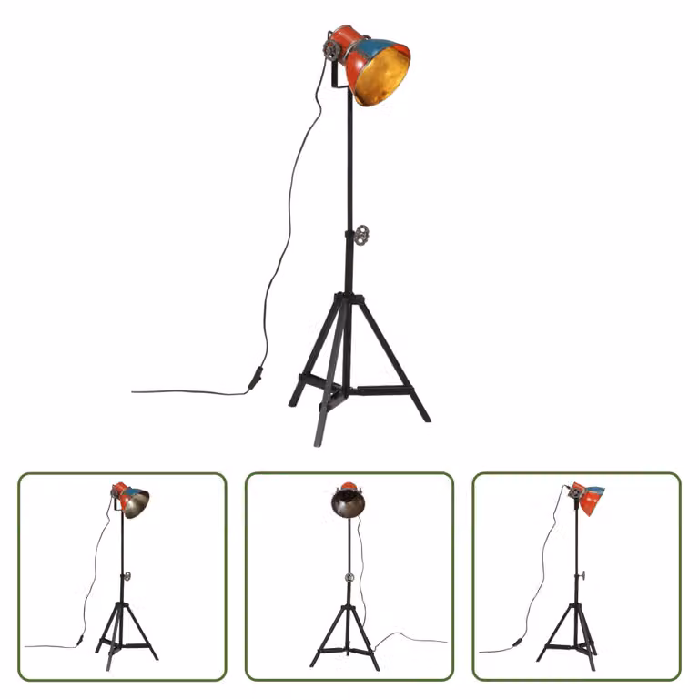 The Living Store Lampada da terra 25 W Multicolore 35x35x65/95 cm E27