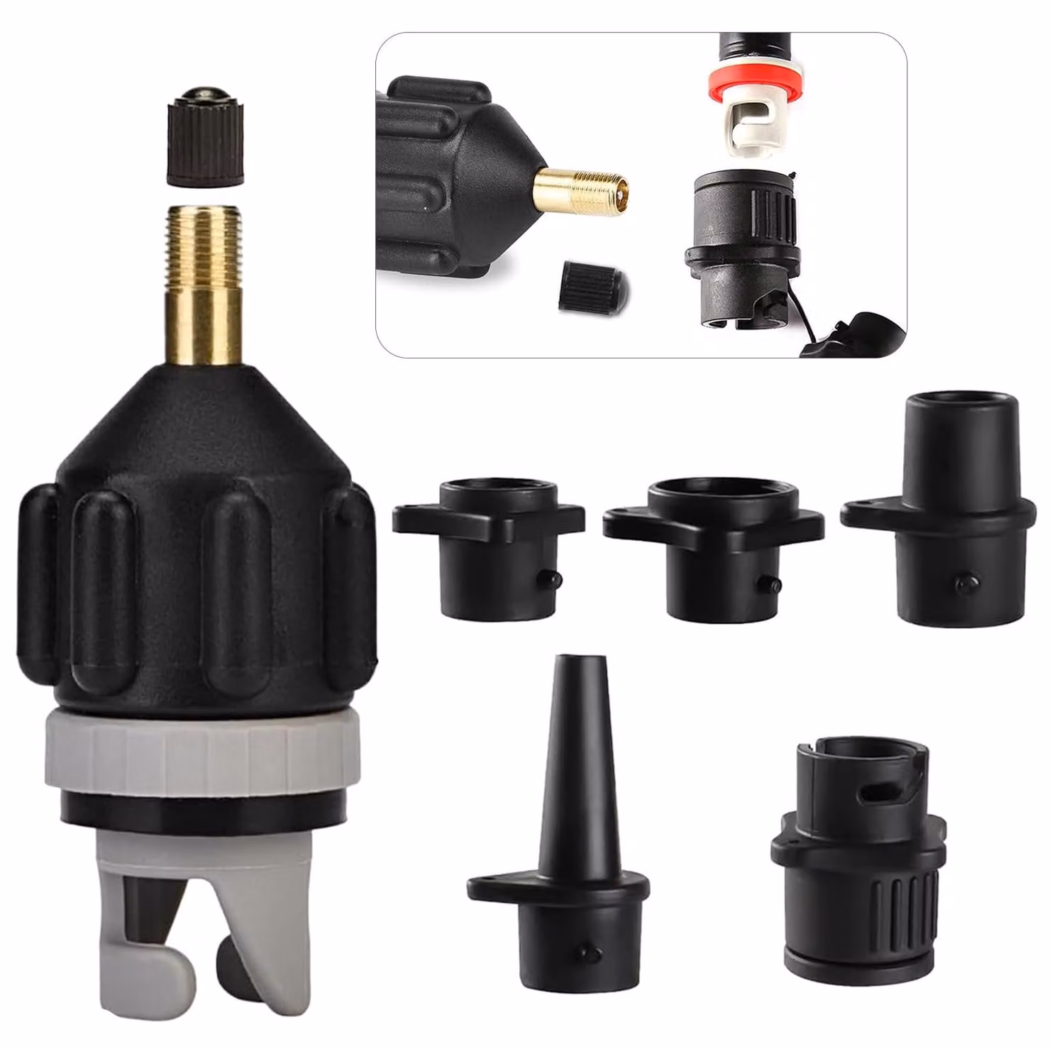 Adattatore per compressore con 4 bocchette per gonfiabili