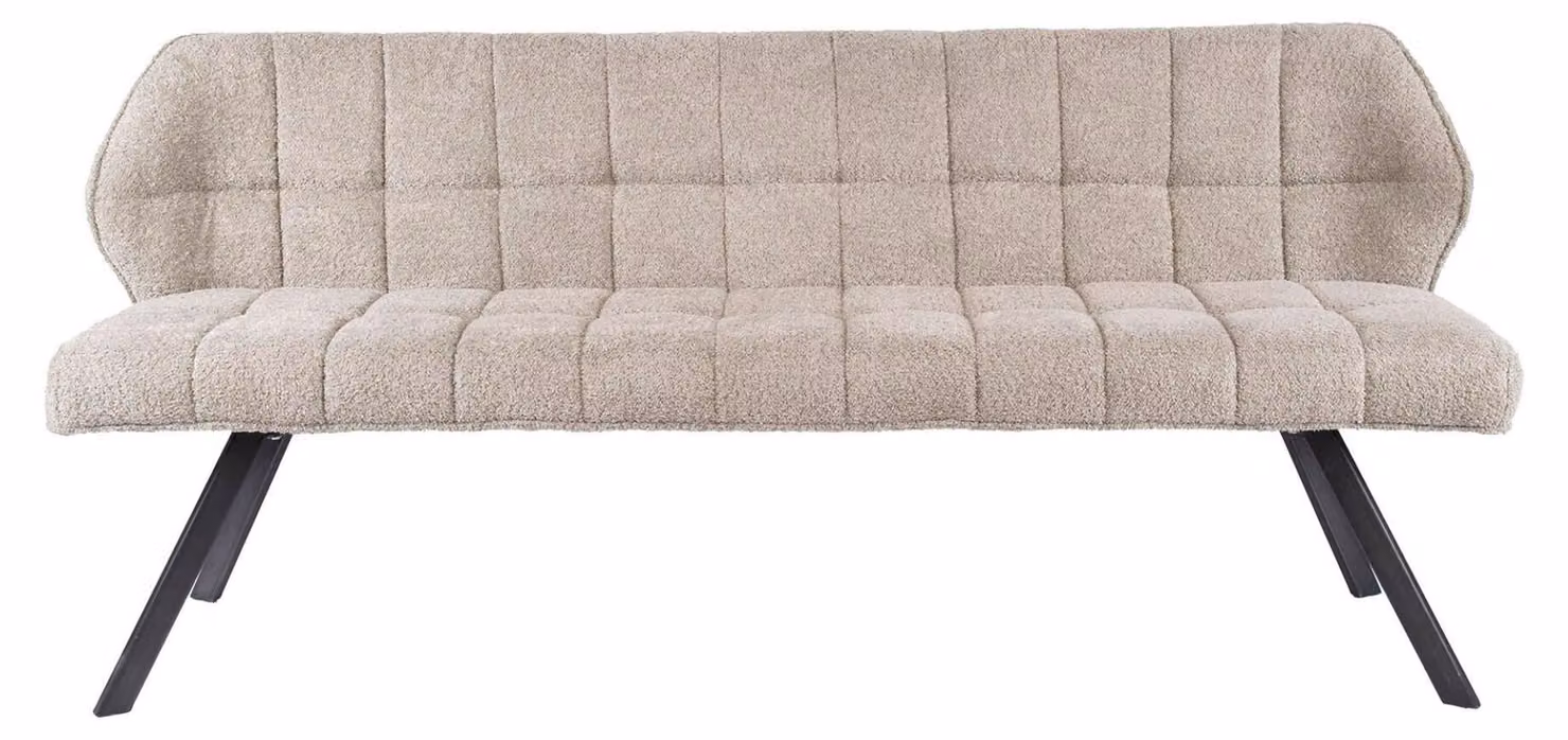 Divano da sala da pranzo FURNLUX Raster beige, crema e nero 180 cm / Colore principale: beige / Dimensioni: 180 x 81 x 58 cm