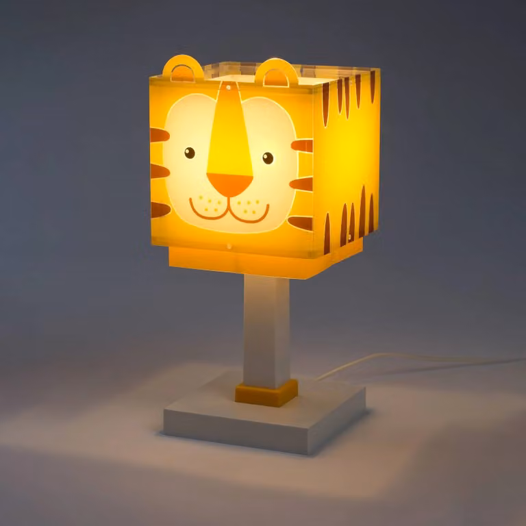 Dalber Lampada da tavolo Little Tiger, Giallo / Arancione, Cameretta, Plastica, Lampada da tavolo