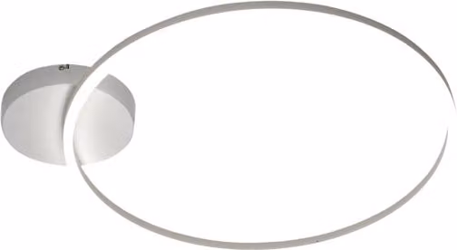 Plafoniera a LED moderna Fabas Luce con design ad anello, dimmabile, colore bianco
