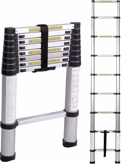 Ladder telescopica pieghevole 26 metri | Ladder per uso domestico in alluminio