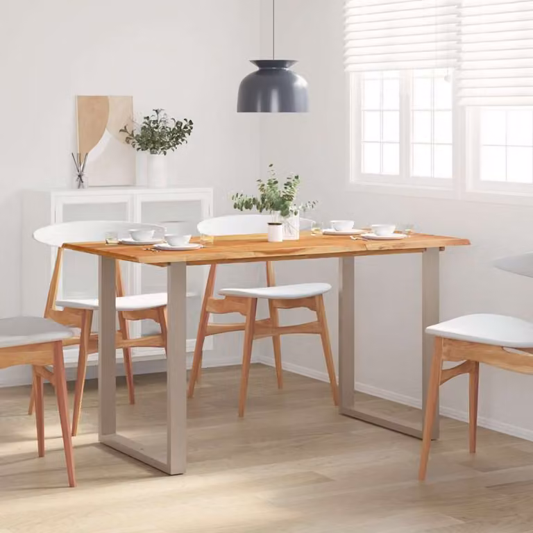 Maison Exclusive - Tavolo da pranzo 140×70×76 cm in legno massello di acacia
