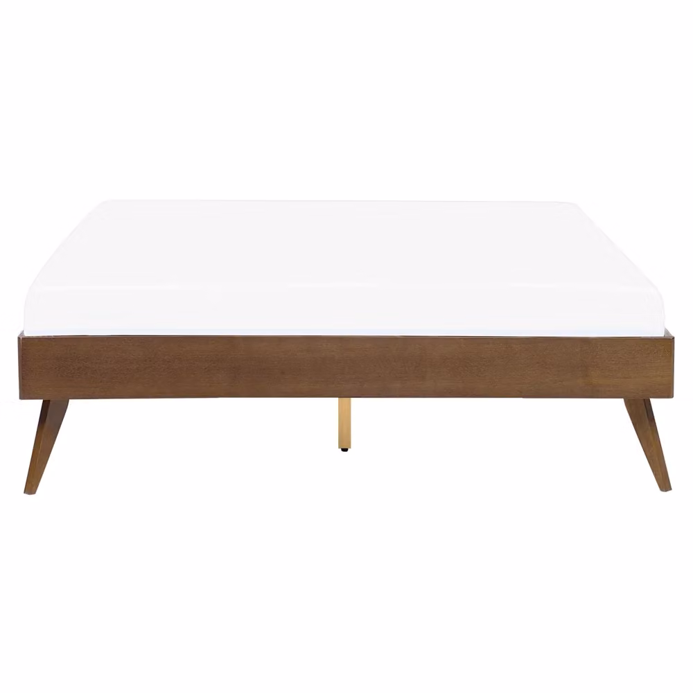Letto Beliani in legno color marrone con rete a doghe arcuate L/P/H: 202 x 160 x 38 cm – 2