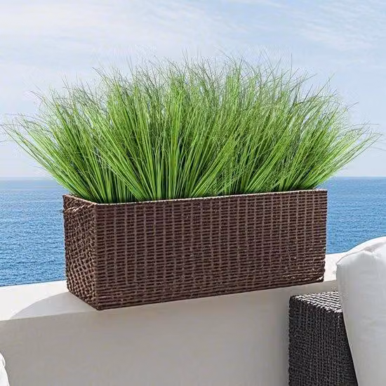 Erba sintetica, 53 cm, verde, decorativa, per interni ed esterni