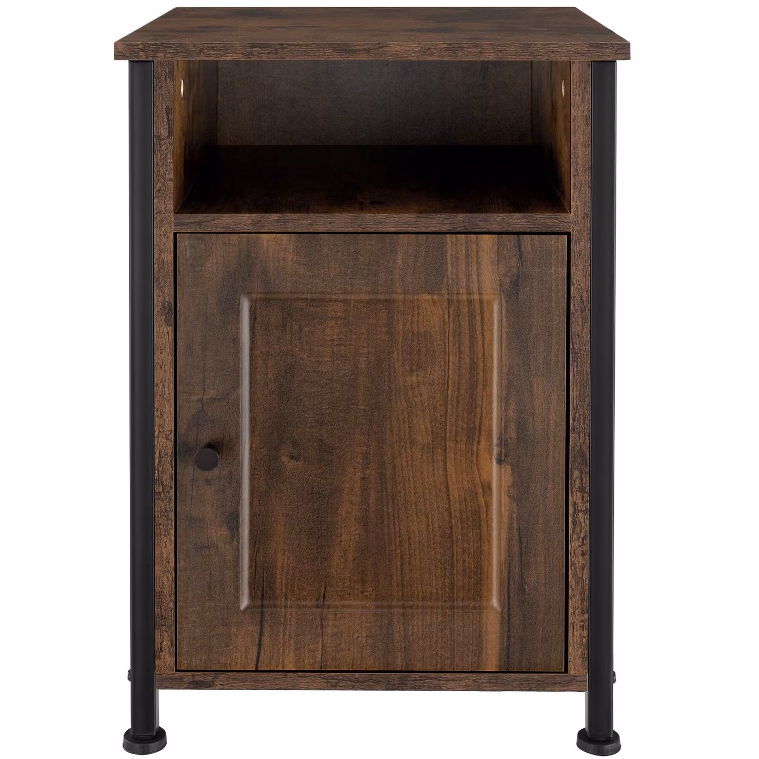 Comodino Blackburn TecTake in stile industriale, colore nero e marrone, L: 40 cm, P: 42 cm, H: 60,5 cm – 3
